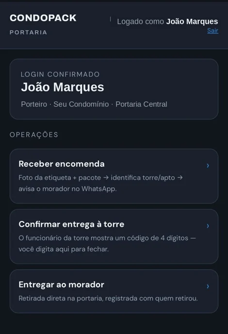 Portaria na palma da mão - CondoPack